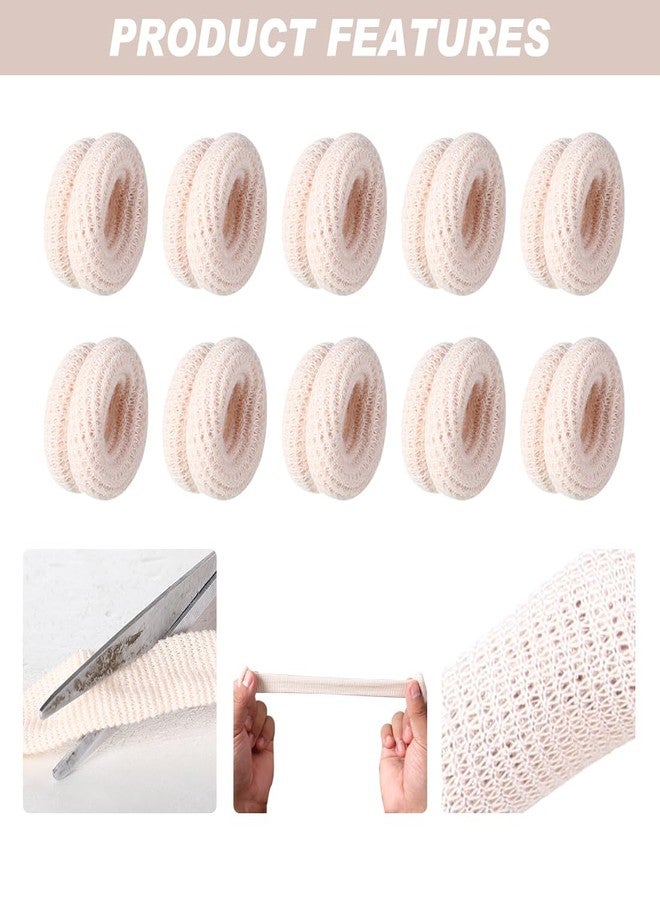 LINXIU 10Pcs Finger Bandage Fingertip Bandages Breathable Thumb Protector Skin Color Cotton Fingers Cots for Work Kitchen Garden - Image 3